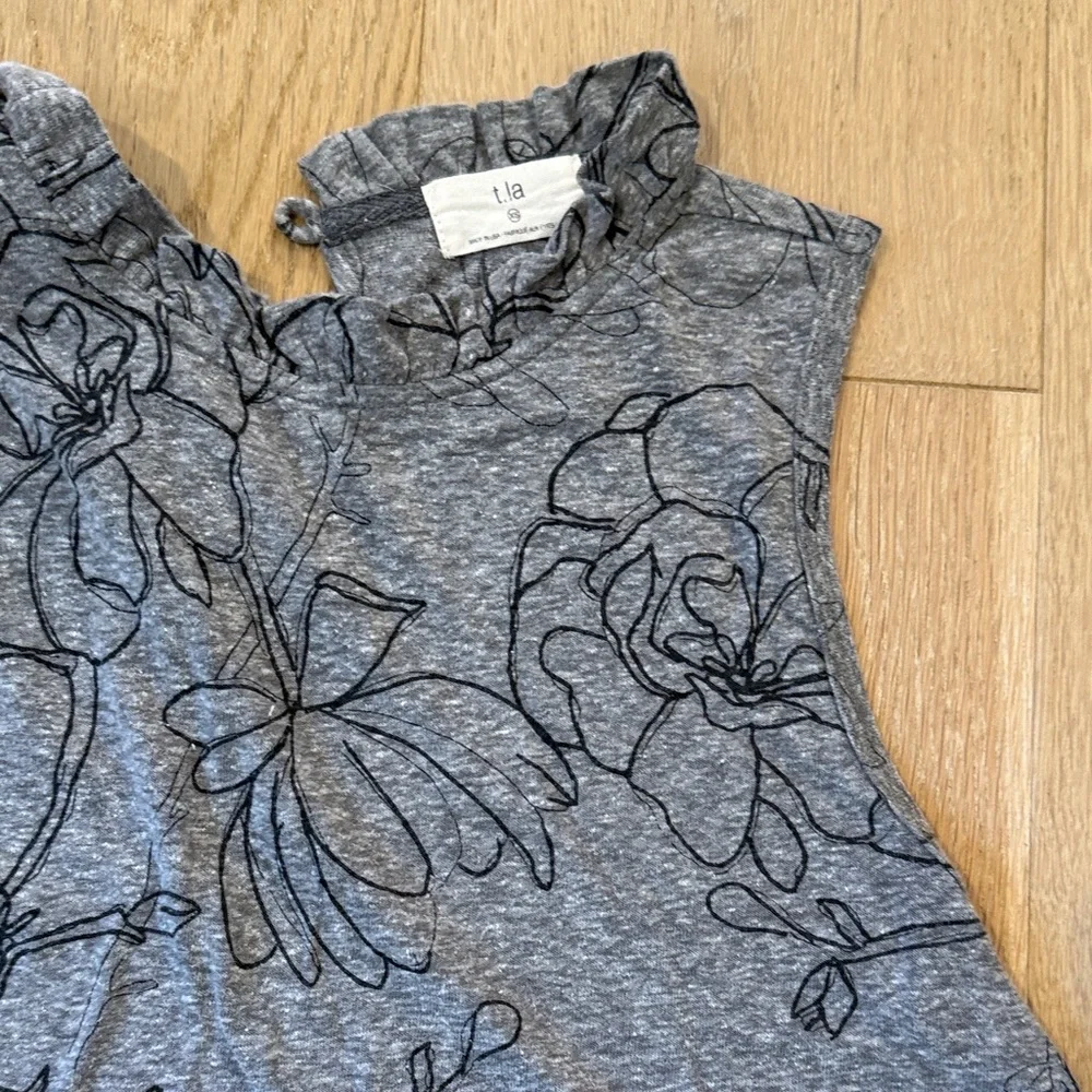 Anthropologie T.La Gray Floral Women’s Sleeveless Top size xs - Picture 4 of 9